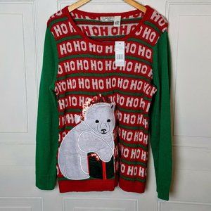 Isabella's Closet polar bear Ugly holiday sweater